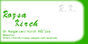 rozsa kirch business card